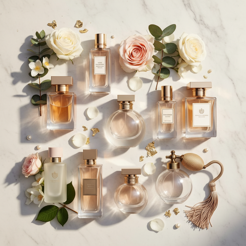 Fragrances Flat Lay