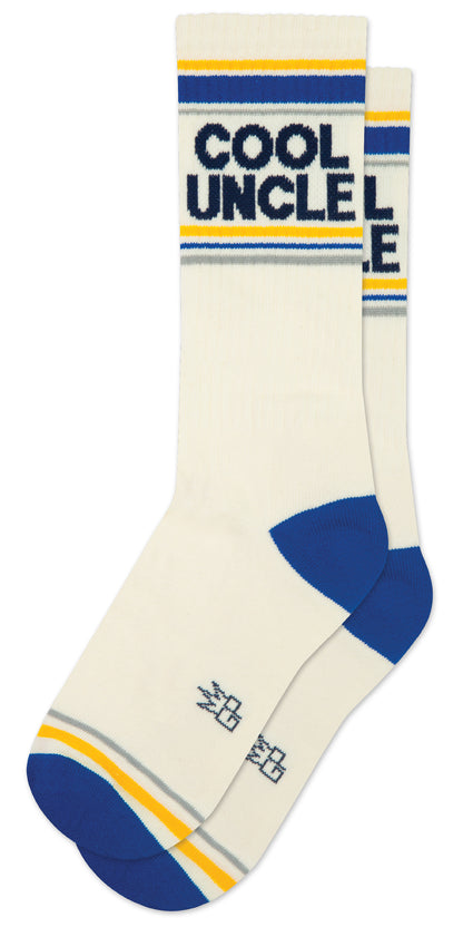 Novelty Crazy Gym Crew Socks, Fit a Women’s size 6 to Men’s size 15 ( Made in the USA )