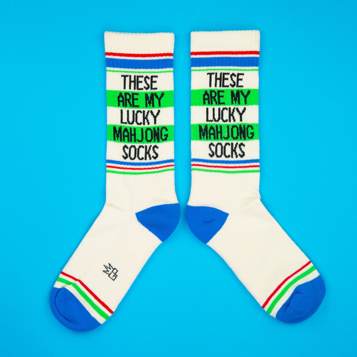 These Are My Lucky Mahjong Socks, Novelty Crazy Gym Crew Socks, Fit a Women’s size 6 to Men’s size 15 ( Made in the USA )