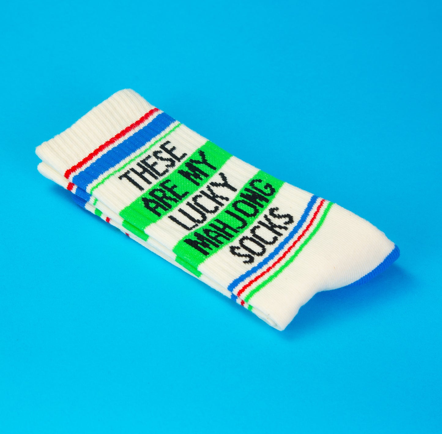 These Are My Lucky Mahjong Socks, Novelty Crazy Gym Crew Socks, Fit a Women’s size 6 to Men’s size 15 ( Made in the USA )