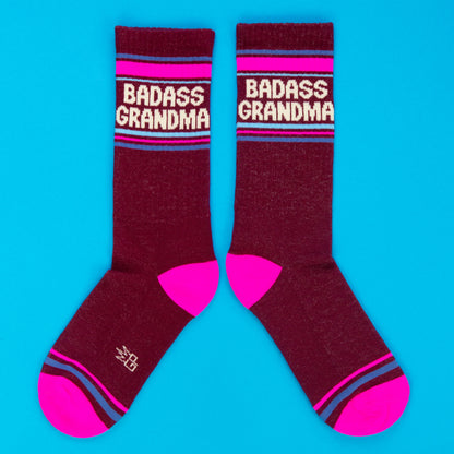 Novelty Crazy Gym Crew Socks, Fit a Women’s size 6 to Men’s size 15 ( Made in the USA )