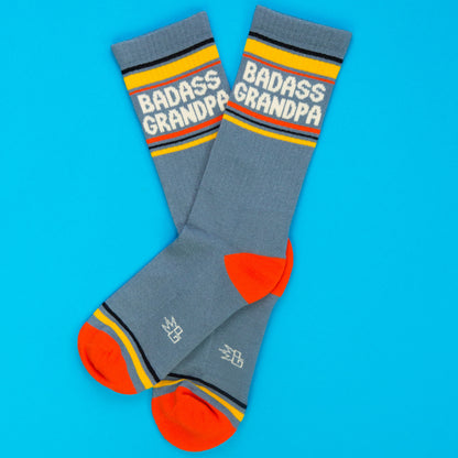 Novelty Crazy Gym Crew Socks, Fit a Women’s size 6 to Men’s size 15 ( Made in the USA )