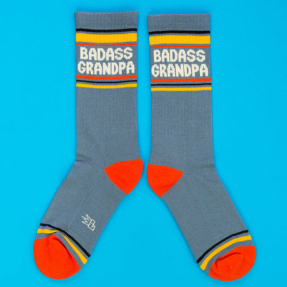 Novelty Crazy Gym Crew Socks, Fit a Women’s size 6 to Men’s size 15 ( Made in the USA )