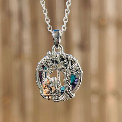 Two Sister Tree of Life Necklace – Beautiful Sister Bond Pendant Gift for Women