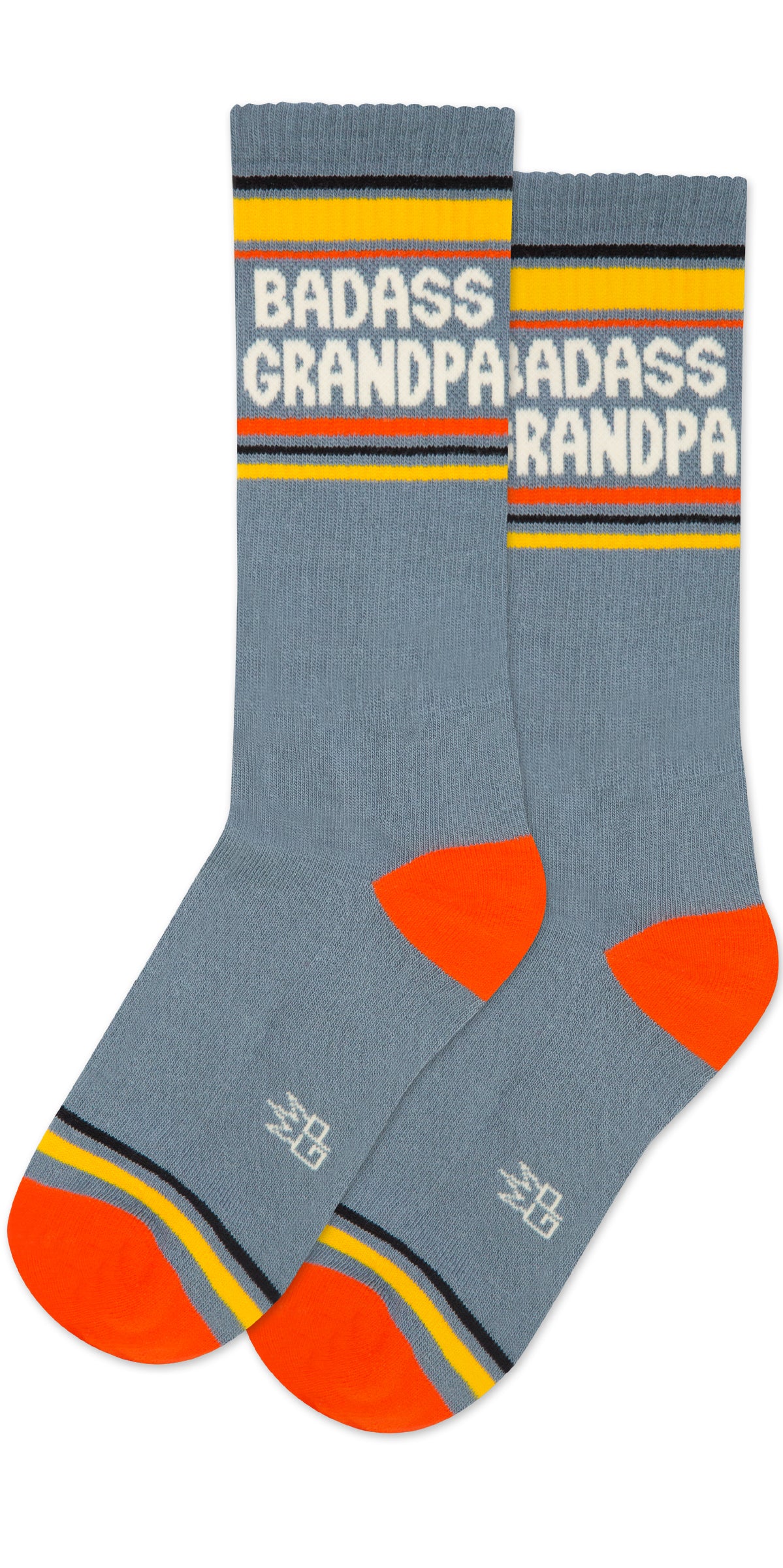 Novelty Crazy Gym Crew Socks, Fit a Women’s size 6 to Men’s size 15 ( Made in the USA )