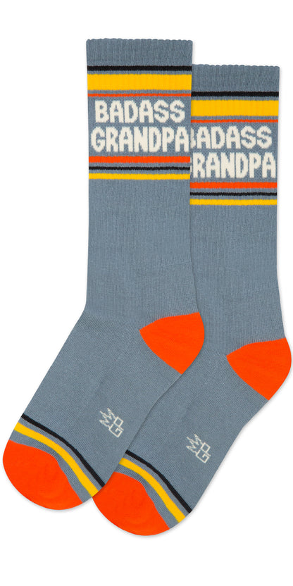 Novelty Crazy Gym Crew Socks, Fit a Women’s size 6 to Men’s size 15 ( Made in the USA )