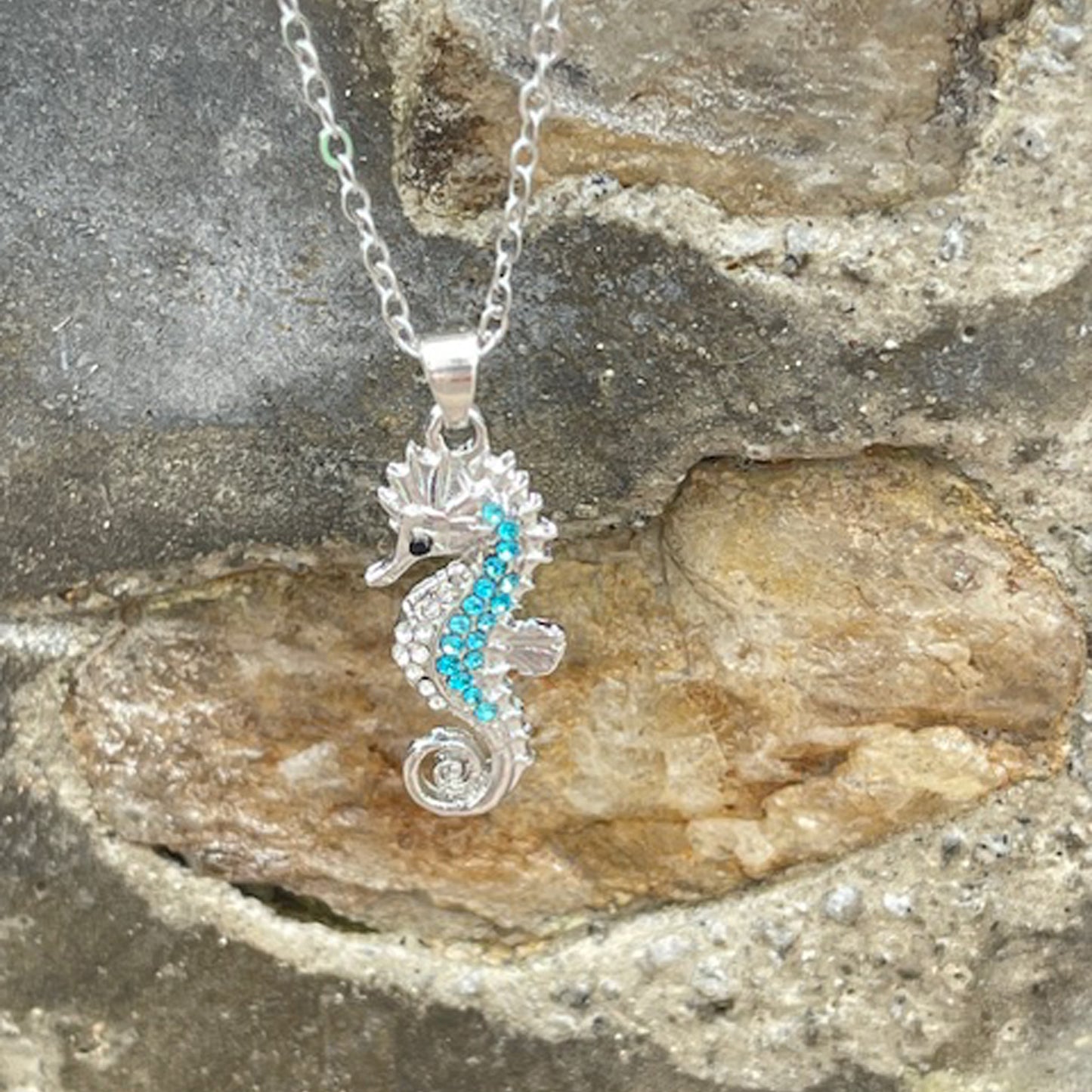 925 Sterling Silver Seahorse Necklace, Cute Ocean Pendant Jewelry Gift for Women, Birthday Gift for Mom or Best Friend