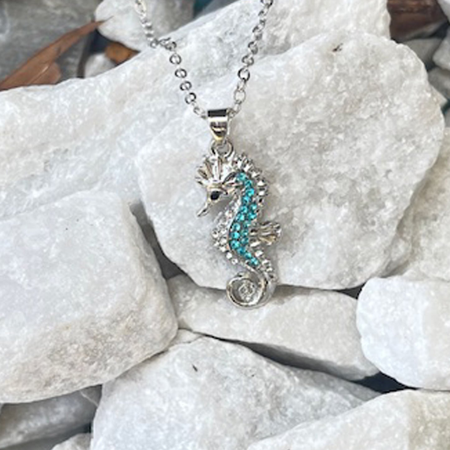 925 Sterling Silver Seahorse Necklace, Cute Ocean Pendant Jewelry Gift for Women, Birthday Gift for Mom or Best Friend