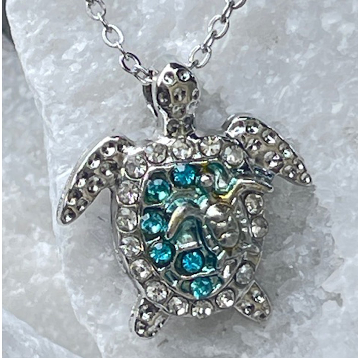 Sea Turtle Necklace 925 Sterling Silver, Ocean Turtle Pendant for Women, Birthday Anniversary Gift for Mom, Best Friend Jewelry
