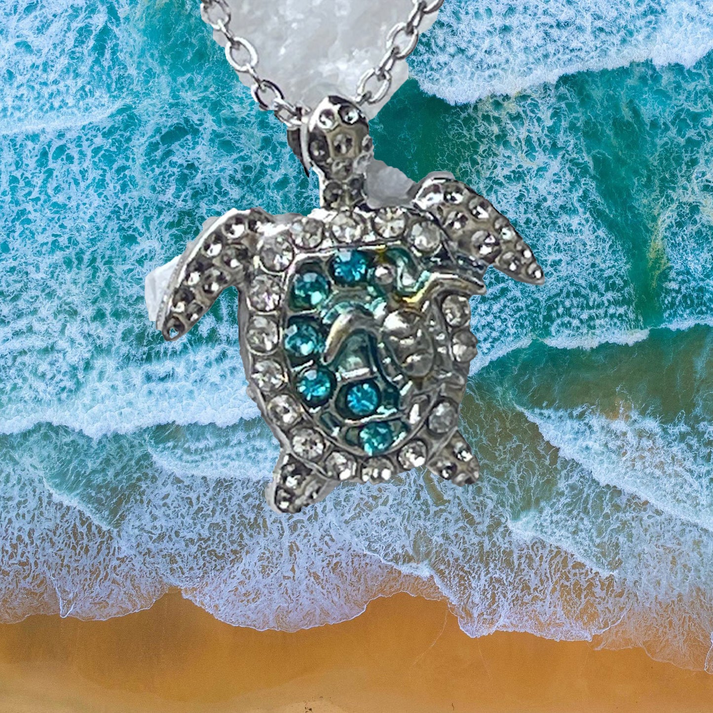 Sea Turtle Necklace 925 Sterling Silver, Ocean Turtle Pendant for Women, Birthday Anniversary Gift for Mom, Best Friend Jewelry